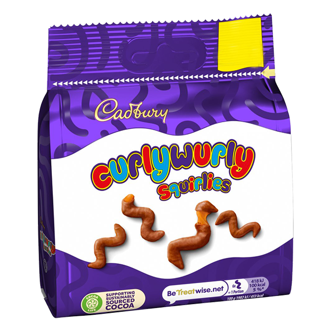 Cadbury Curly Wurly Squirlies Chocolate Pouch (UK)